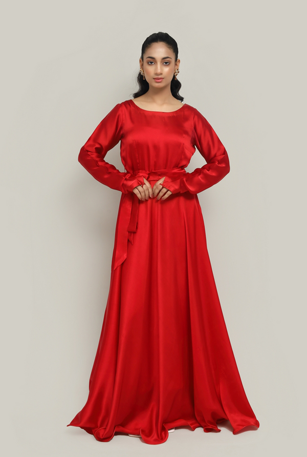 Laal Pari – Red Silk Maxi